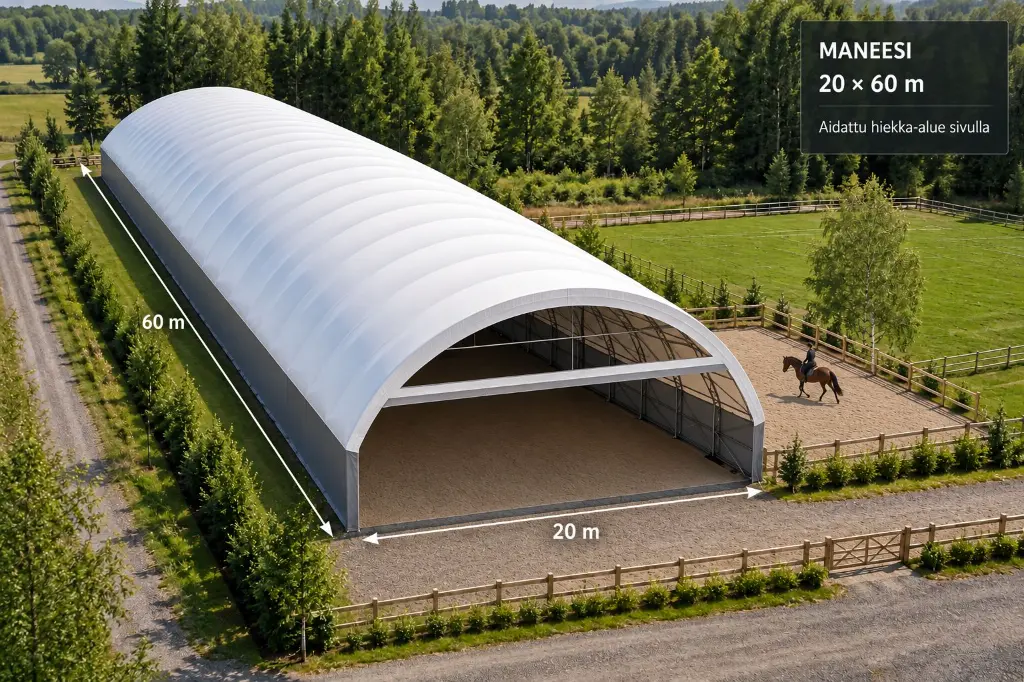 20 × 60 m maneesi sivuhiekkakentällä.webp